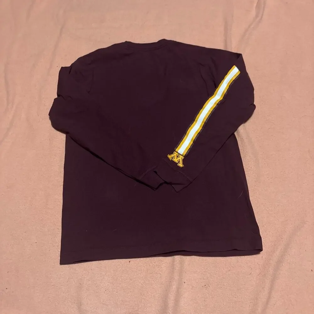 University Of Minnesota Golden Gophers Football Long Sleeve Nike Youth Large